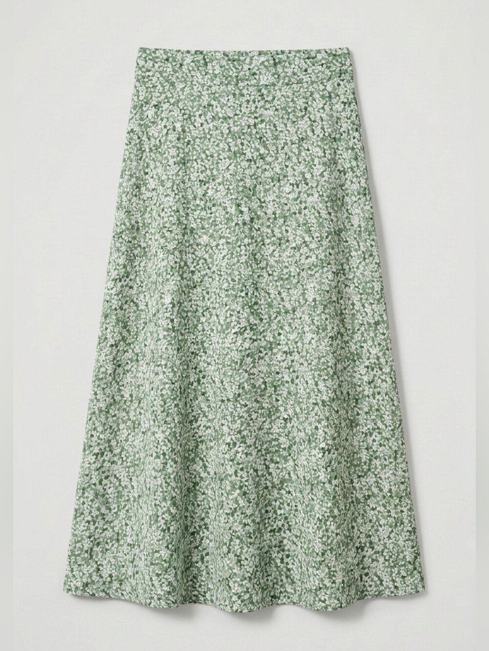 Floral Fit & Flare Green & White Midi Vcay Large